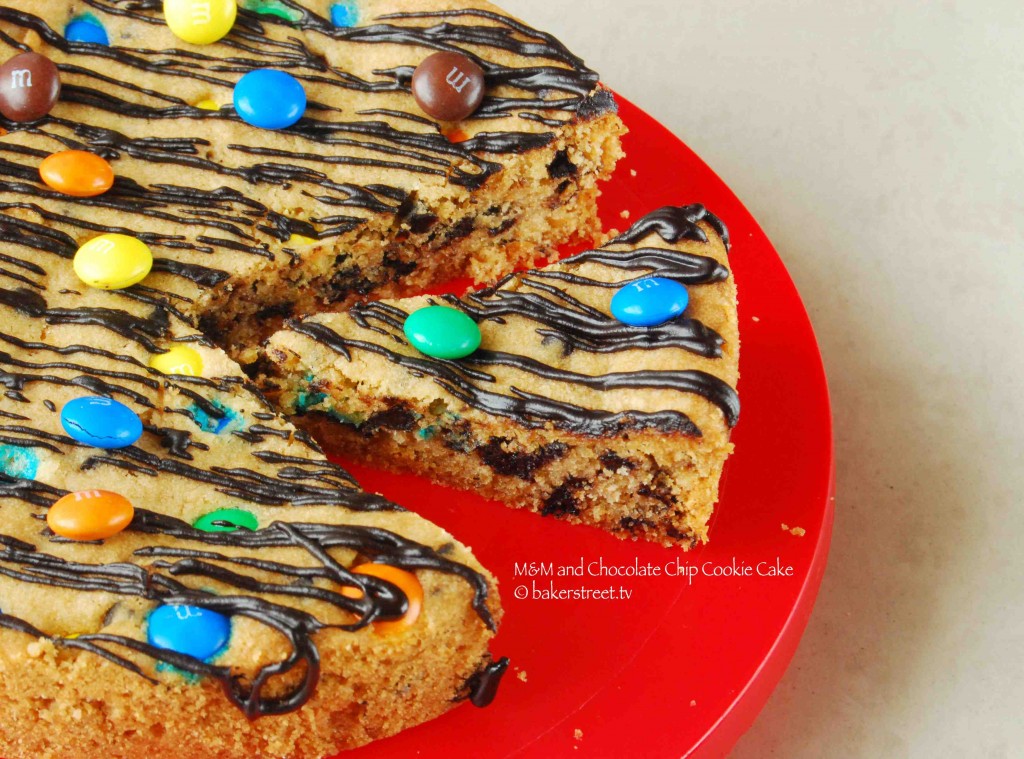 Chocolate Chip M&M Cookie Cake - Chef In You