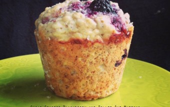 Sugar Crusted Blackberry and Rolled Oat Muffins