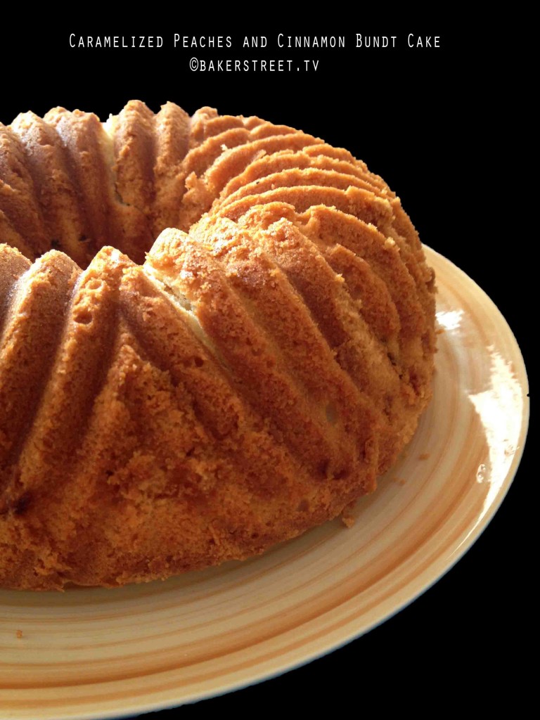 Caramelized Peaches and Cinnamon Bundt Cake