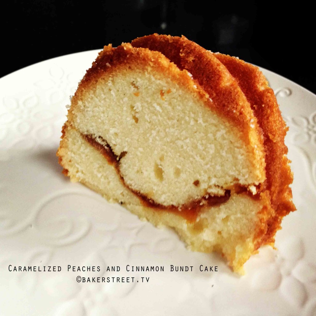 Caramelized Peaches and Cinnamon Bundt Cake