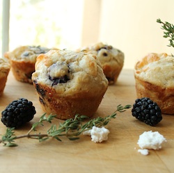 Thyme Chevre Blackberry Muffins