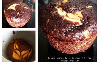 Peanut Butter Swirl Chocolate Muffins1