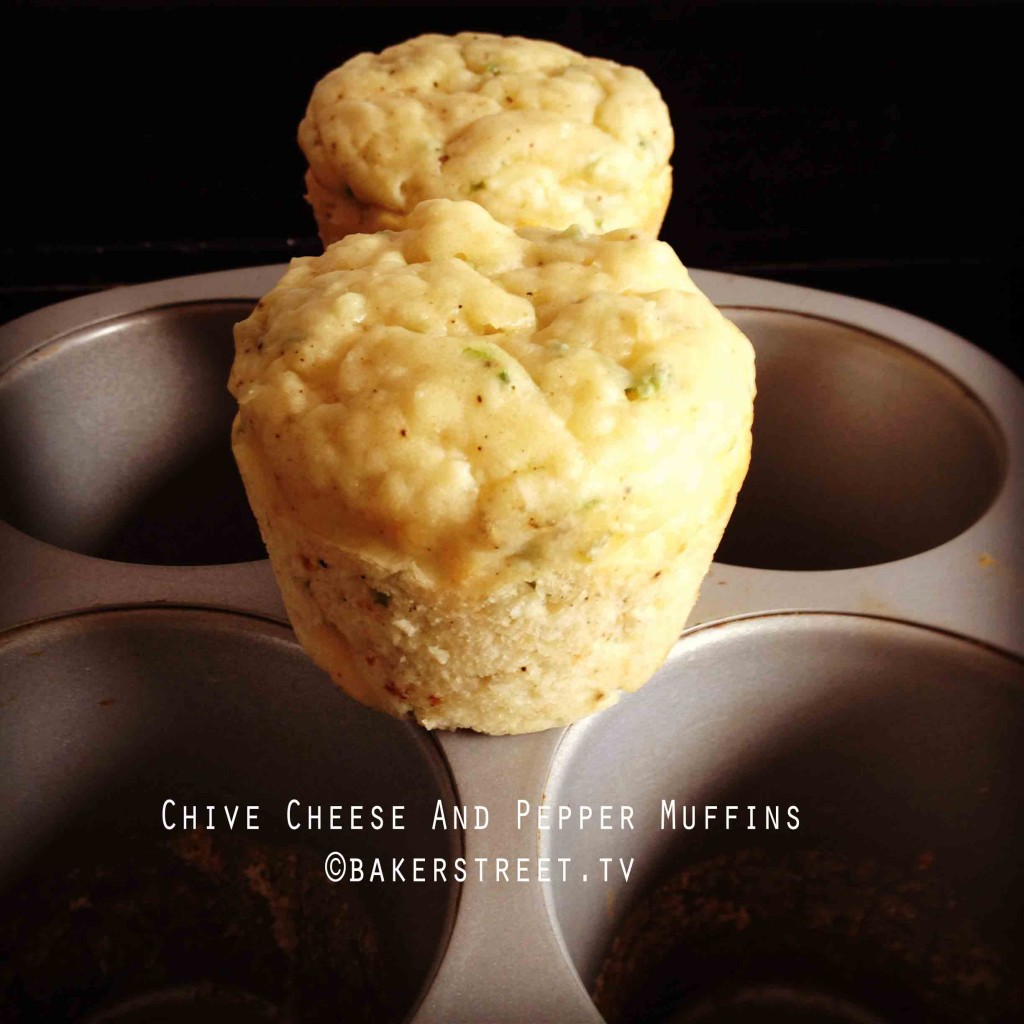 Cheese Chives and Pepper Muffins